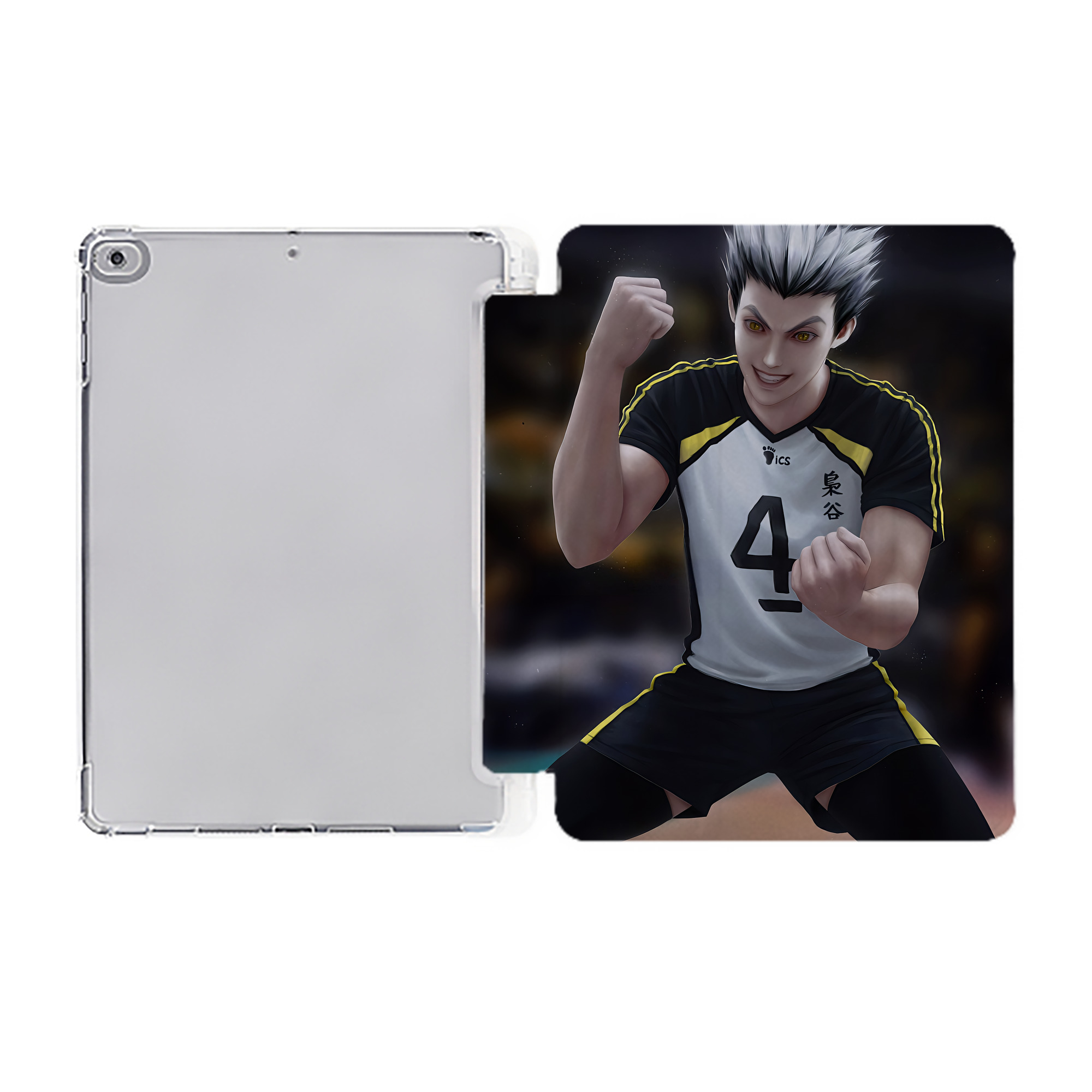 （画像用） ハイキュー!! Haikyu!! IPad ケース ペン収納付き 三つ折りスタンド PUレザー×シリコン 対応機種9.5/10.5/10.9インチ